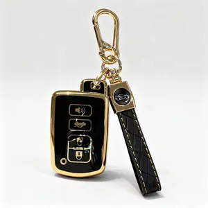 Key Fob Shell Case for Toyota Avalon Camry Corolla RAV4 Highlander Sequoia 2011 2012 2013 2014 2015 2016 2017 2018 2019 Keyless Entry Remote Control 4 Button Case Cover