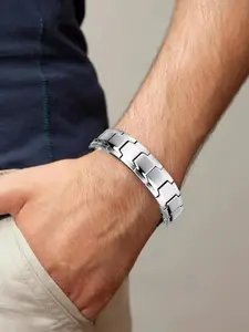 Men's Copper Magnetic Bracelet Jewelry Gift Set, Adjustable Size Tool Included, Durable Outdoor Fun Wearable Accessory, Adjustable Link Bracelet