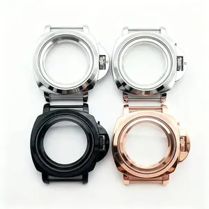40mm No logo Safety Lock Watch Case Crown Protecting Device With Lever For Seiko Panerai Luminor NH35 Automatic Movement ModPart