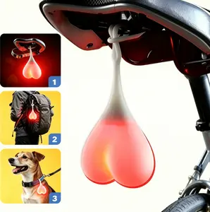Ultra Bright LED Bike Tail Light - Waterproof Cycling Safety Warning Light, Clip-On Silicone Night Riding Flashing Rear Light for Bicycles & Household Outdoor Traffic Safety Lighting