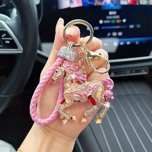 Creative Hand‑Painted Chinese Zodiac Horse Keychain, Exquisite Mini Horse Bag Charm, Versatile Car Key Ring for Couple Gifts