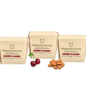 Cherry Almond Vegan Soap Bundle (3-Pack) – Zero Waste, Biodegradable, Plant-Based, Handmade