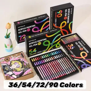 Acrylic Painting Gel Pen, 1mm Needle Tip, Rich Color, Large Capacity, Art Supplies for DIY, Coloring, Doodling, Scrapbooking