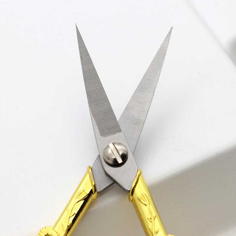 Vintage Stainless Steel Carved Scissors