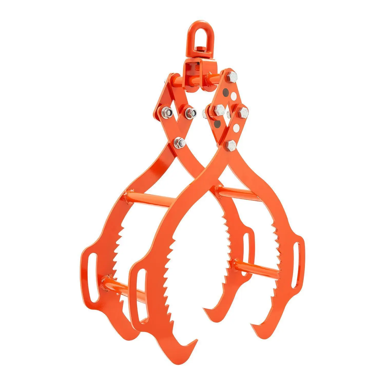 VEVOR 36in Durable Forged Steel 4-Claw Log Grabber, 3300LBS Log Lifting Tool, 360° Rotating Hook, Adjustable Opening Eagle Claws, Ergonomic Design Heavy-Duty Skidding Tongs for Trucks, Tractors