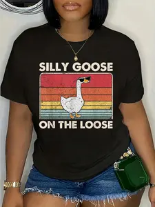 100% Cotton Silly Goose Shirt, Graphic Tees Men, Funny Shirts For Men T-Shirt
