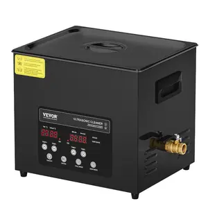 10L Ultra Sonic Cleaner, 240W Digital Ultrasonic Cleaning Machine with Gentle Mode Upgraded Degassing, 40kHz Industrial Ultrasound Cleaner with Heater Timer for Retainer, Jewelry, Tools
