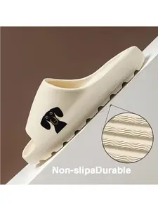 Cute Dachshund Face Print Coconut Slippers for Women Men Comfortable Summer Beach Sandals Lightweight Non-slip Home Shoes with Adorable Dog Design Perfect for Casual Wear