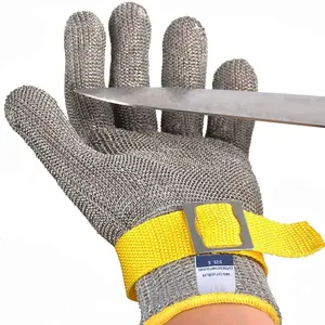 Resistant Glove Food Grade, Stainless Steel Mesh Metal Knife Cutting Glove for Butcher Oyster Shucking Kitchen Mandoline Chef Slicing Fish Fillet (Medium) outdoorfun
