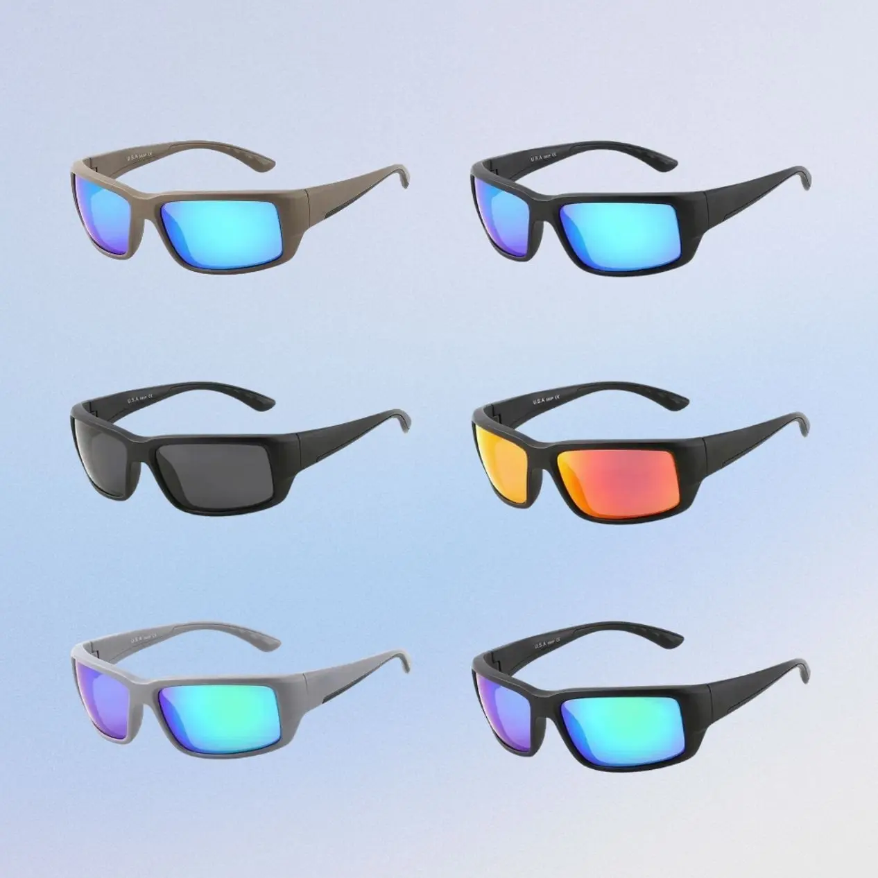 Fantail Polarized Sport Sunglasses for Men Women, Lightweight UV400, Fishing Driving Eyewear