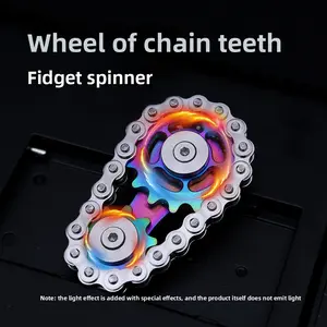 Chain Gear Linkage Fidget Spinner Precision Mechanical Boredom Time-Killing Stress Relief Metal Toy for Adults metal fidget spinner toy
