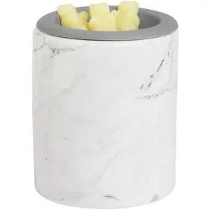 Marble Mini Mod Warmer for Scented  - Small Tabletop with Timer - Electric, Ceramic with Removable No Mess  Dish