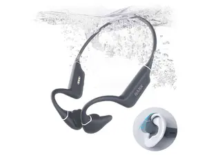 NANK Runner Diver2 Pro Open-Ear Sport Wireless Bluetooth Swimming Headphones, IP69 Waterproof Bone Conduction with 32GB Memory and Built-in Mic, Noise-Canceling, 10-Hour Battery Life - Grey