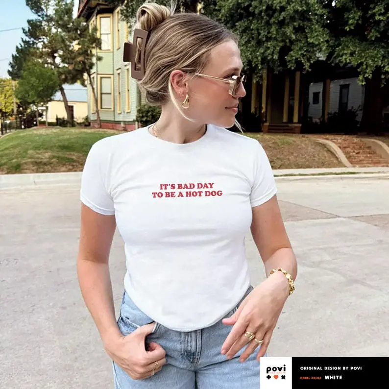 Crop Top Donna Y2K A Costine, Maniche Corte, Con Ricamo Fiocco, Slim Fit, Verde Scuro, Taglie S/M/L