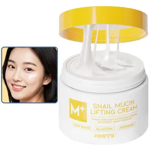 Korean OOTD Snail Mucin Lifting Cream for Wrinkles, Anti-Aging & Hydration with Adenosine | K-Beauty Daily Collagen Moisturizer (100g)
