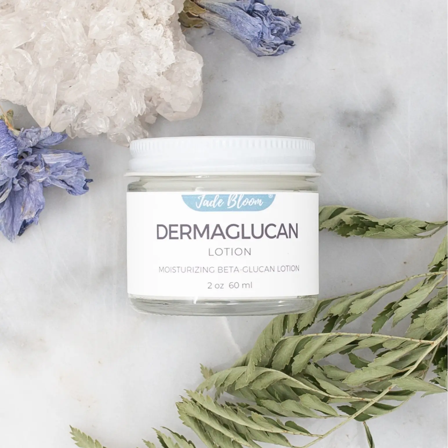 2 Oz Dermaglucan Lotion with Safflower Oil JADE BLOOM Body Care Daily