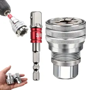 2PCS Socket Wrench Set,Multi-Function Universal Tool - Universal Maintenance Tool, 10-19mm Universal Adjustable Socket Wrench,Impact Grade 3/8" Socket Adapter car torx wrench