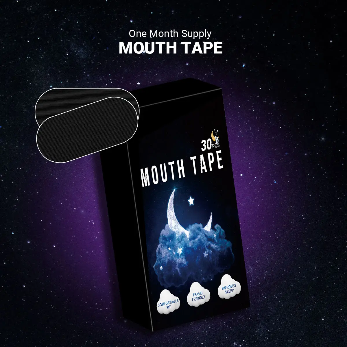 Anti-Snoring Mouth Tape – 30 Pcs | Comfortable Sleep Strips | Improve Breathing & Reduce Dry Mouth