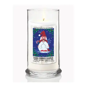 Courtside Market Christmas Greetings 18-oz Status Candle Glass