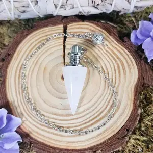 White Quartz Crystal Fancy Pendulum - Master Healer & Energy Amplifier