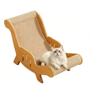 Cat Imperial Sofa Lounger, Sword Grass Cat Scratching Board, No Shedding Durable Integrated Design, Claw Sharpener