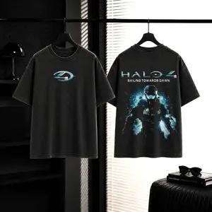 Halo 4 “Sailing Towards Dawn” Washed T-Shirt, Sweatshirt, Hoodie, Tank Top – Unisex Oversize Cotton T-Shirt, Vintage Gaming Graphic Tee, Master Chief Streetwear Retro Gaming Tees for Gamers