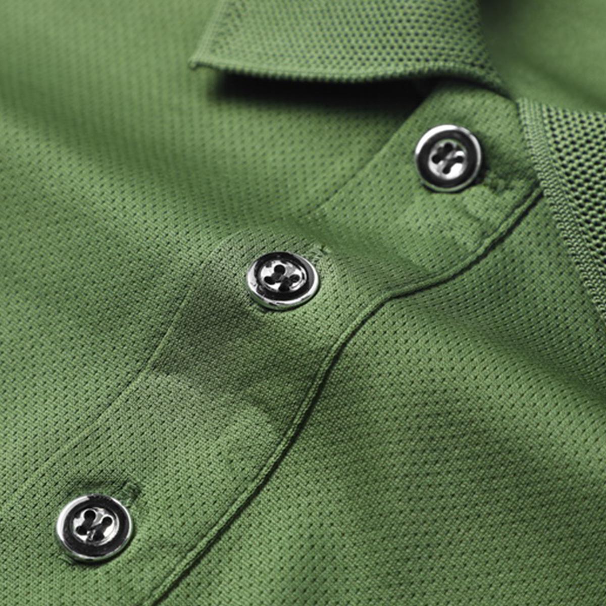 Men's Long-Sleeved Polo Shirt - 5-piece set | Classic solid color, versatile golf and casual stand-up collar, suitable for business casual wear, perfect for weekend outings