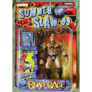 Dwayne Johnson The Rock Autograph Signed Figurine Toy JSA Loa WWE Wwf90's Summerslam Rare