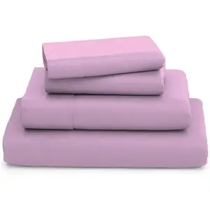 TRP 4 Piece Soft Rayon from Bamboo Cooling Bed Sheets Set Queen Size |   Versatile Plush Feel Luxurious Hotel Bedding Lilac Purple Color |   Wrinkle Fade Resistant Deep Sheet