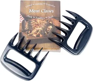 Original Meat Shredder Claws for BBQ – Heat-Resistant Nylon, Ultra-Sharp Blades, Easily Shred, Lift & Handle Pulled Chicken, Beef – Heavy-Duty Barbecue Tool – Black