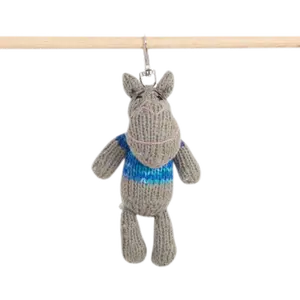 Hippo Keychain handmade crochet knit stuffed Doll, Montessori Play, Nursery Decor, Baby Shower Gifts . Granddaughter, niece, nephew & grandson