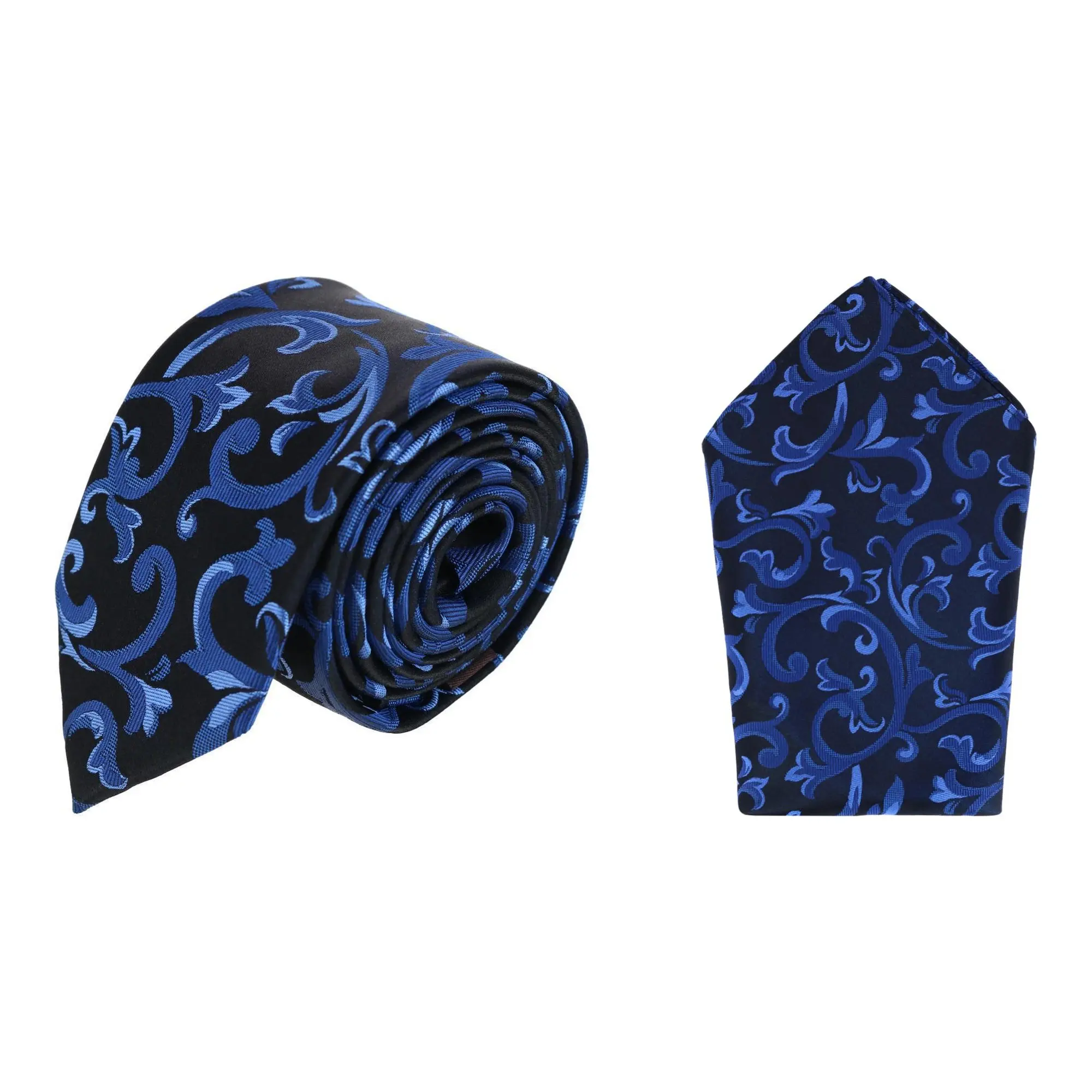 Trafalgar Christian the Romantic Brocade Silk Necktie & Pocket Square Bundle, Ties