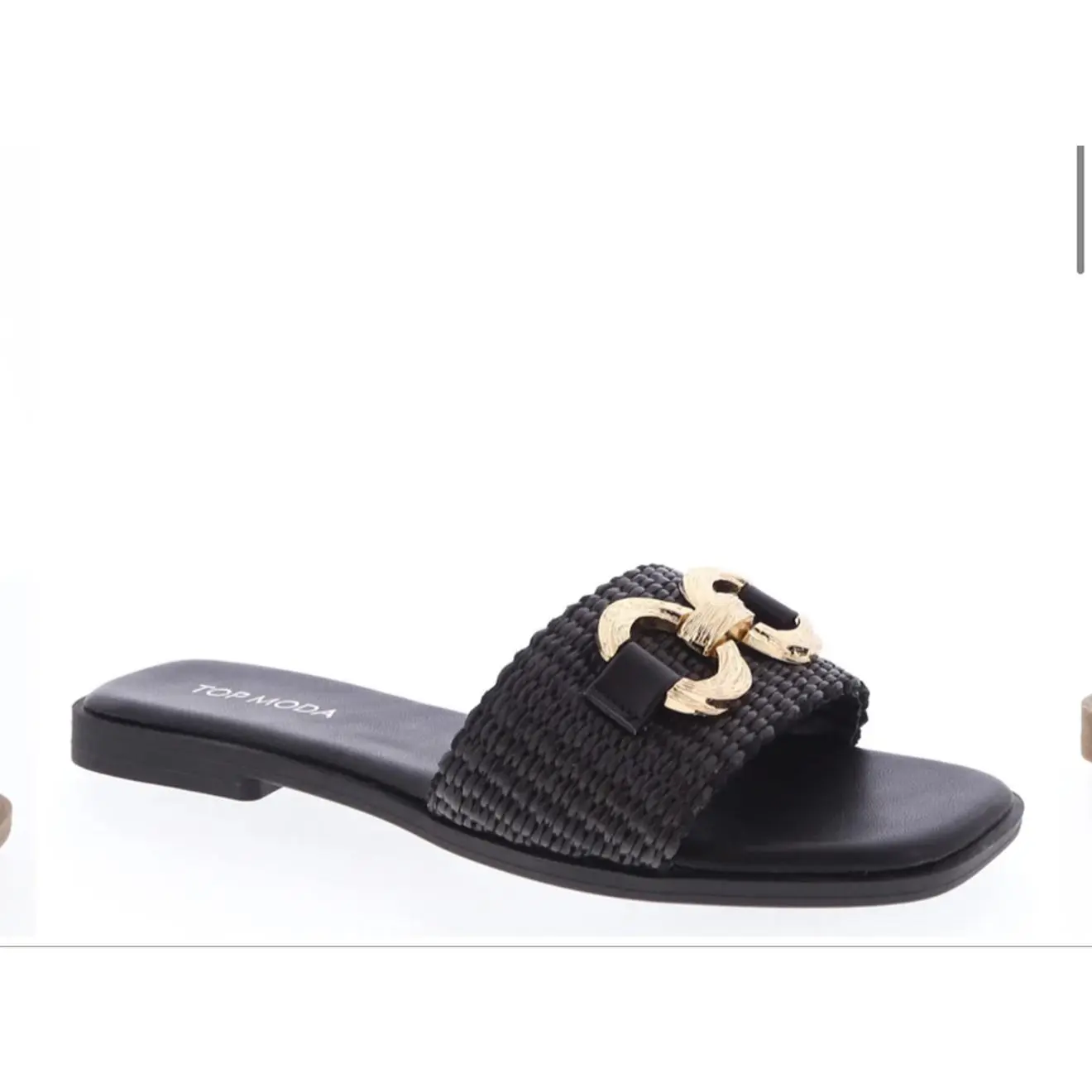 Dubai-50 New Arrival Sandals in Ivory Beige & Black Colors for Women's Footwear