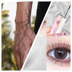 One-Time Tattoo Template Sticker Set, Waterproof Long Lash Primer, Personalized Makeup & Decoration Combo, Lightning Tattoo Template