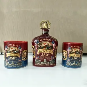 250th Anniversary Whiskey Bottle,250 Anniversary Whiskey Bottle,250th Anniversary Decanter, Whiskey Bottle, We The People America 250 Anniversary Heritage Reserve Whiskey Glass Bottles, Old Fashioned Classic Father's Day for Liquor or Wine