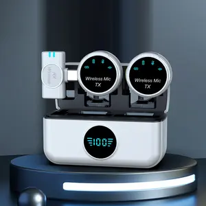 New magnetic wireless lapel microphone for outdoor use, suitable for mobile phones, video recording, noise reduction, wireless microphone