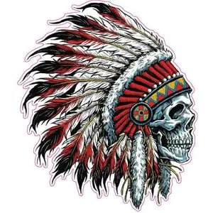 Indian Skull Version 2 Decal