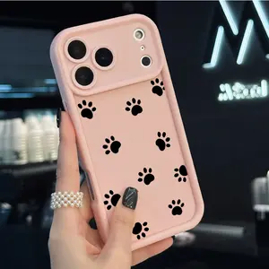 Black Cat Paw Prints Phone Case for iPhone 13 Pro Max - Stylish Protective Cover with Unique Design