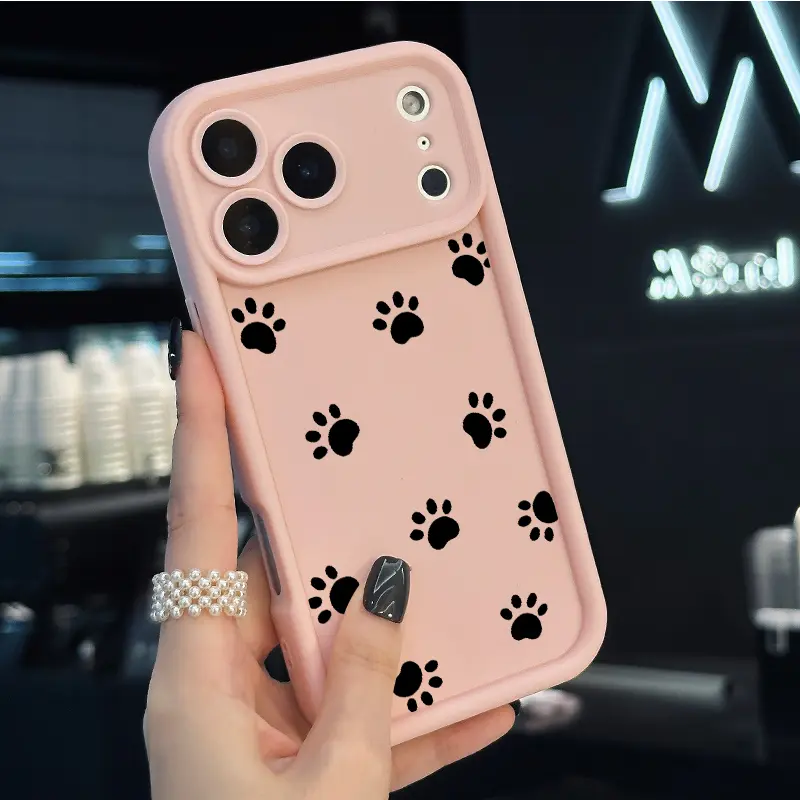 Black Cat Paw Prints Phone Case for iPhone 13 Pro Max - Stylish, Protective Smartphone Cover with Unique Design for Handheld Cellphone Devices, Offering Reliable Protection