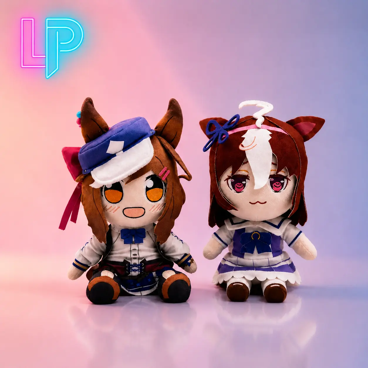 [LARK PINE] MAMBO HACHIMI Uma Musume Matikanetannhauser Plush | 27cm Cute Chibi Sitting Stuffed Toy | Anime Horse Girl Gift