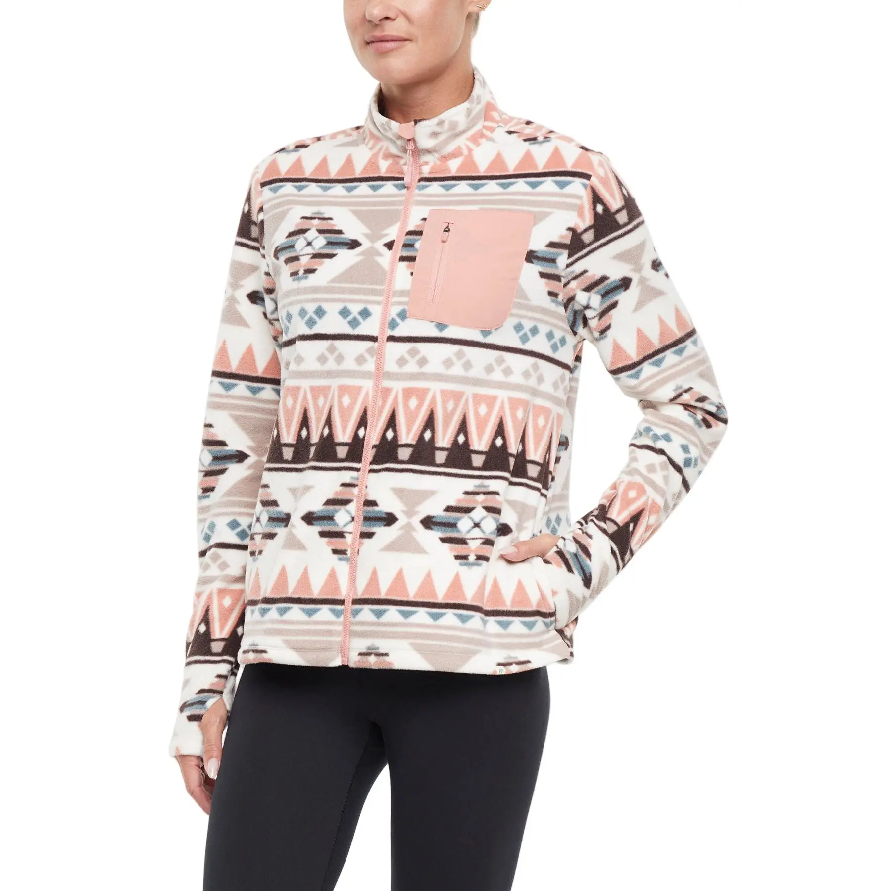 Treeline Fleece Jacket - Cameo Brown Geo Tapestry