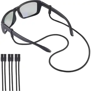 Sunglasses Strap, Eyeglasses String Holder Straps Rope, 3pcs Premium Sunglasses Chains, Leash Eyewear Retainer and Glasses Strap for Men Women kids - Sunglass Lanyard Cord Neck Retainer(3pcs Black)