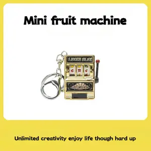2 PCS Mini Casino Slot Machine Keychains Set - Las Vegas Souvenirs Lucky Jackpot Charm Pendants Novelty Gaming Gifts For Casino Lovers, Stress Relief