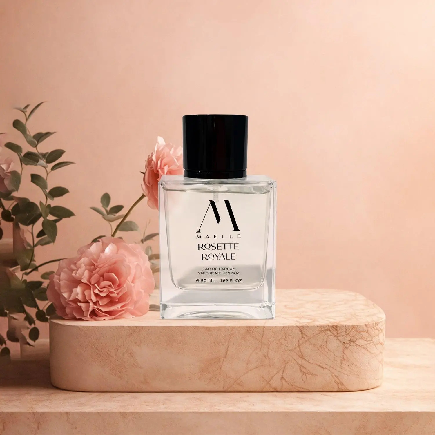 Rosette Royale Women's 50ml Eau de Parfum - Fruity Floral Scent with Turkish Rose, Lychee, Musk, Rhubarb, Bergamot, Haitian Vetiver - Versatile for Formal Events, Weddings, Bergamot Women's Fragrance, Versatile For Weddings
