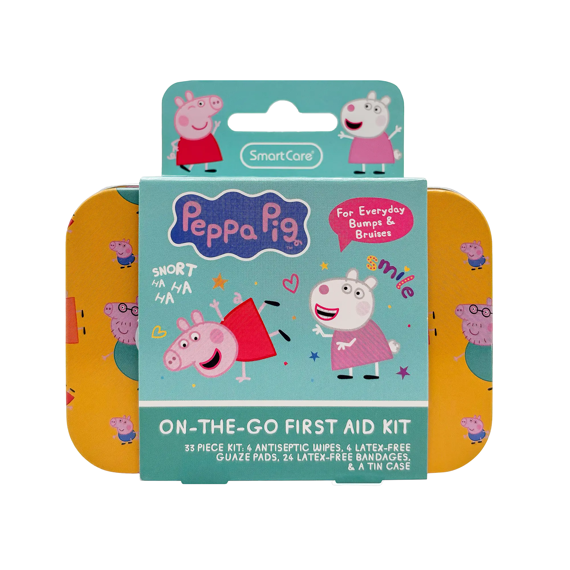 Smart Care Peppa Pig First Aid Kit with Reusable Storage Tin, 33PC
