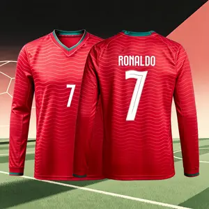 2026 Portugal Home And Away 7# Cristiano Ronaldo Short And Long Sleeve Soccer Jersey Fans Version Breathable