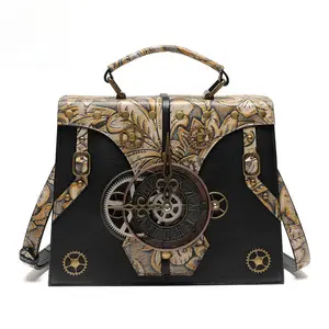 Vintage Niche Cowhide Handbag – Embossed Leather Patchwork, Shoulder & Crossbody Tote for Daily Use