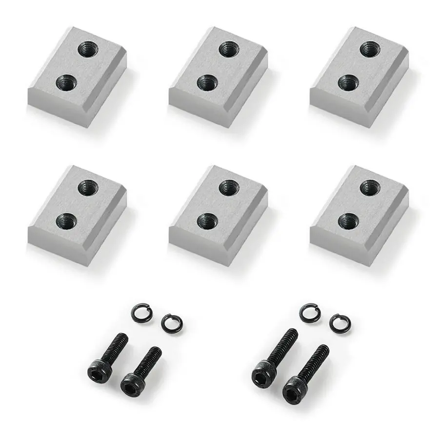 【DealsForYouDays】VEVOR Rebar Cutter Blades, 6 Pcs Replacement Jaw Blades for 5/8Inch 16mm #5 Electric Rebar Cutter, Double - sided, CR12MOV High - Hardness Steel, Fast Efficient with Screws and Spring Washer, SilverVEVOR Super Brand Day