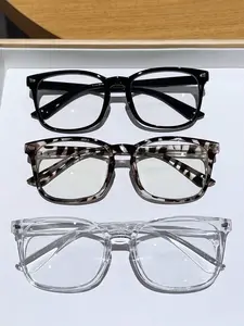 3 Pack Women's Square Anti-Blue Light Glasses, Square Frame Eyeglasses, Cute Daily Wear Transparent Eyewear, PC Frame, Stylish Square Frames, All Seasons Fashion Accessories
