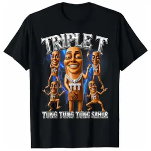 Tung Tung Tung Sahur Brainrot Meme Shirts Triple T T-Shirt Funny Graphic Tees